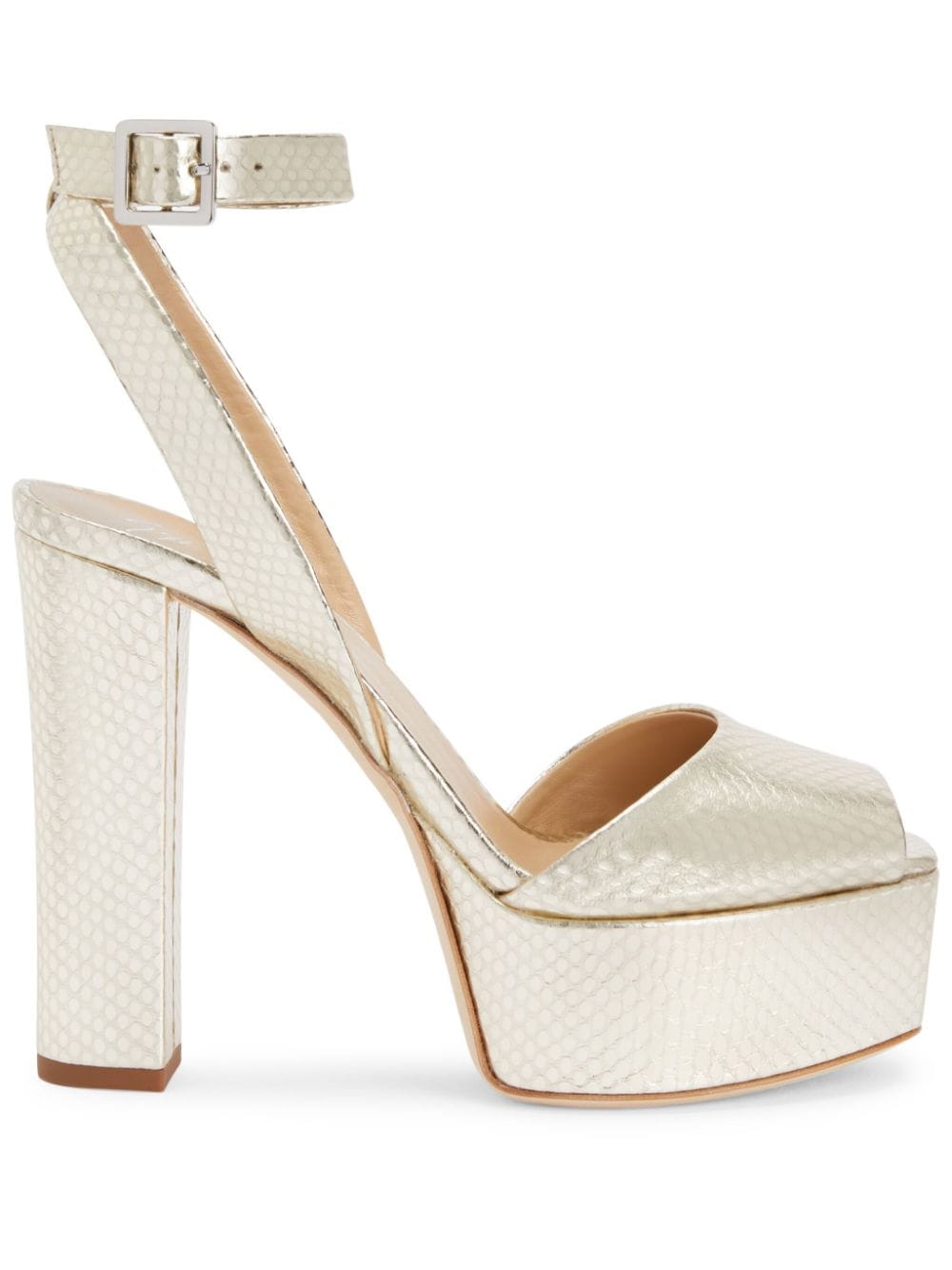 Giuseppe Zanotti Betty Sandalen mit Python-Print 120mm - Gold von Giuseppe Zanotti