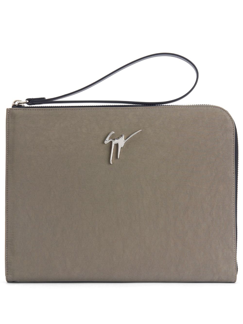 Giuseppe Zanotti Fabian Clutch mit Logo-Schild - Braun von Giuseppe Zanotti