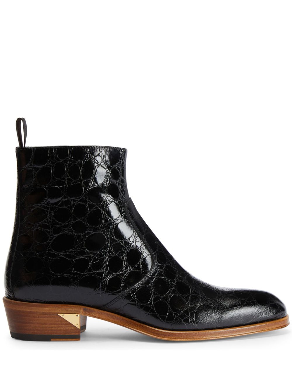 Giuseppe Zanotti Fabyen Stiefel mit Kroko-Effekt - Schwarz von Giuseppe Zanotti