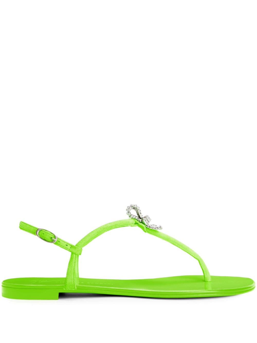 Giuseppe Zanotti Flip-Flops mit Kristallen - Grün von Giuseppe Zanotti