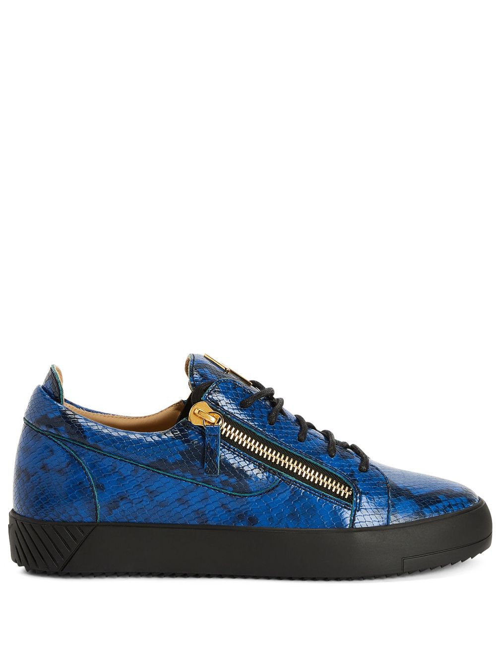 Giuseppe Zanotti Frankie Sneakers mit Schlangen-Optik - Blau von Giuseppe Zanotti