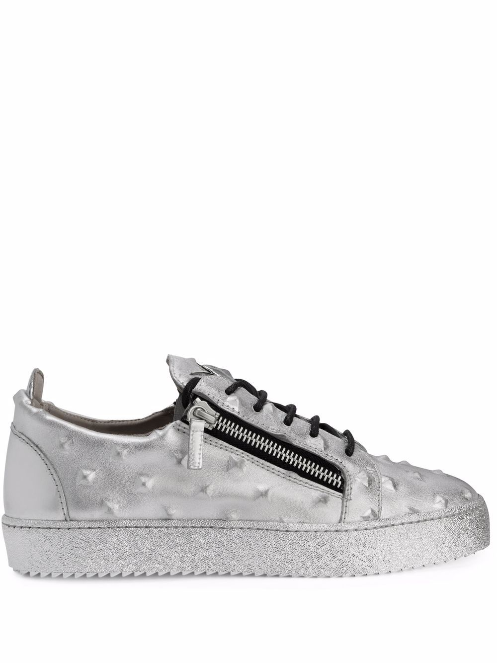 Giuseppe Zanotti Frankie Sneakers mit geprägten Nieten - Silber von Giuseppe Zanotti