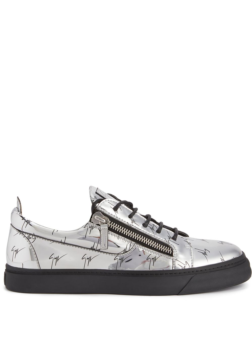 Giuseppe Zanotti Frankie Sneakers mit Logo-Print - Grau von Giuseppe Zanotti