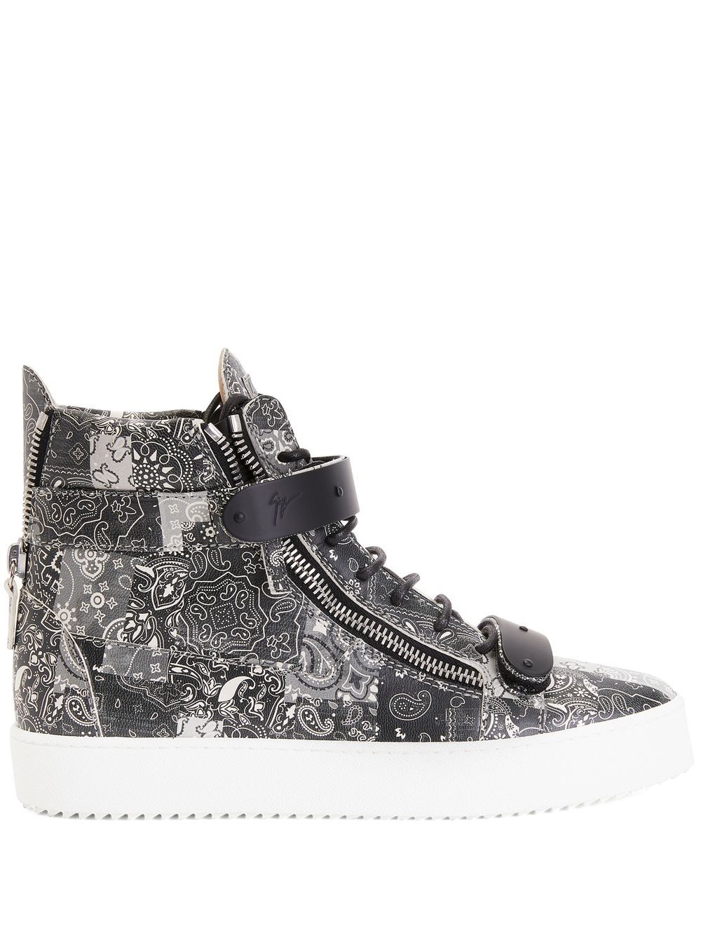 Giuseppe Zanotti High-Top-Sneakers mit Paisley-Print - Schwarz von Giuseppe Zanotti