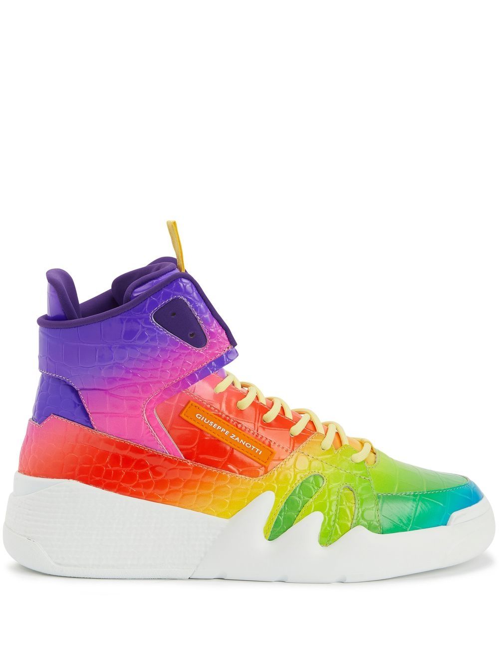 Giuseppe Zanotti High-Top-Sneakers mit Regenbogen-Print - Gelb von Giuseppe Zanotti