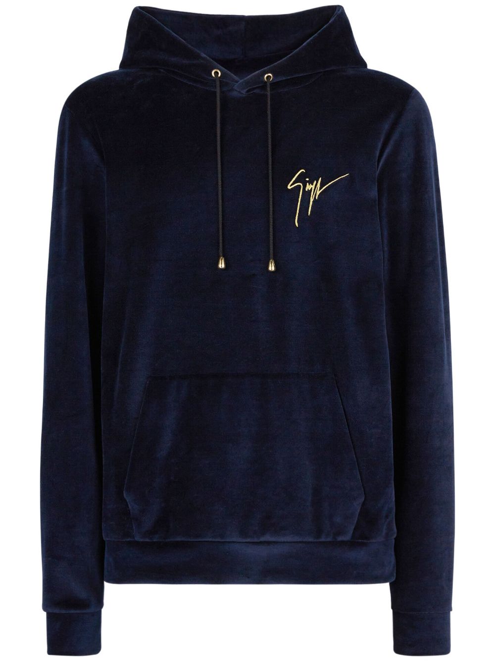 Giuseppe Zanotti Hoodie aus Samt - Blau von Giuseppe Zanotti