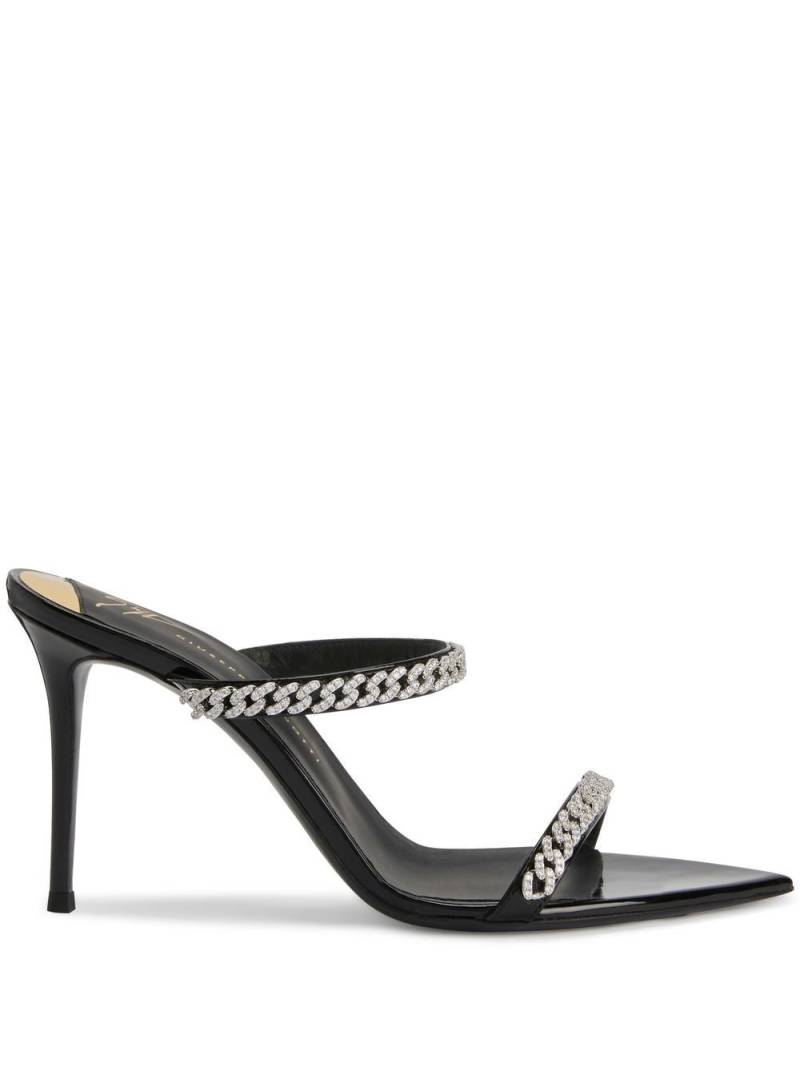 Giuseppe Zanotti Intriigo String Sandalen 90mm - Schwarz von Giuseppe Zanotti