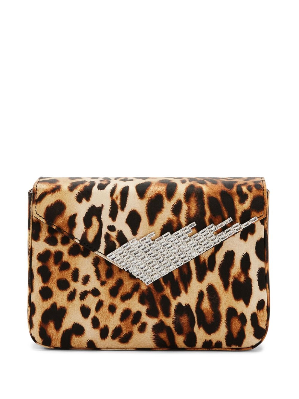 Giuseppe Zanotti Iveery Clutch aus Satin - Braun von Giuseppe Zanotti