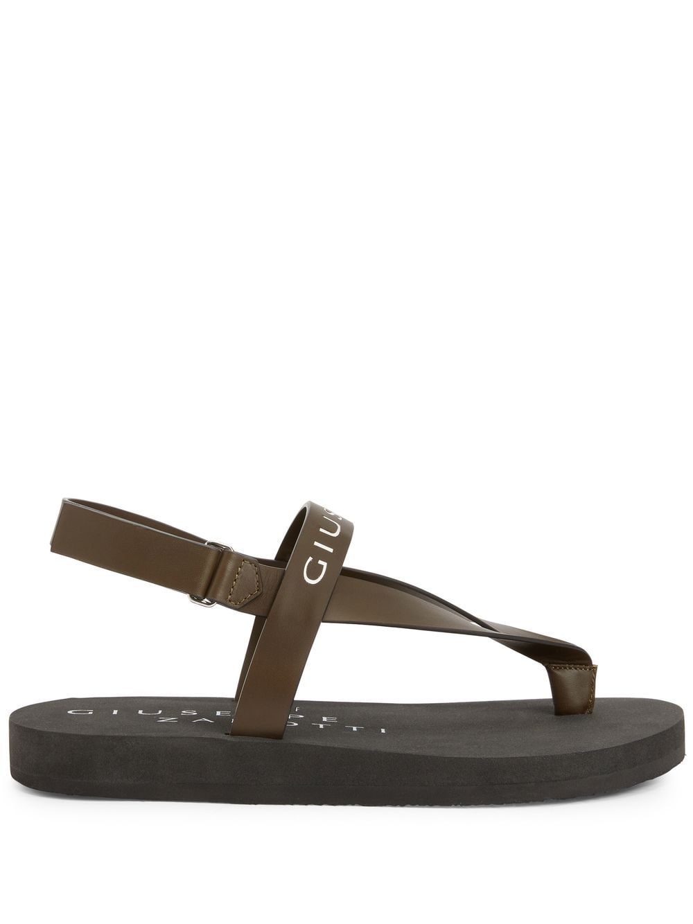 Giuseppe Zanotti Khais Sandalen mit Logo-Print - Grün von Giuseppe Zanotti