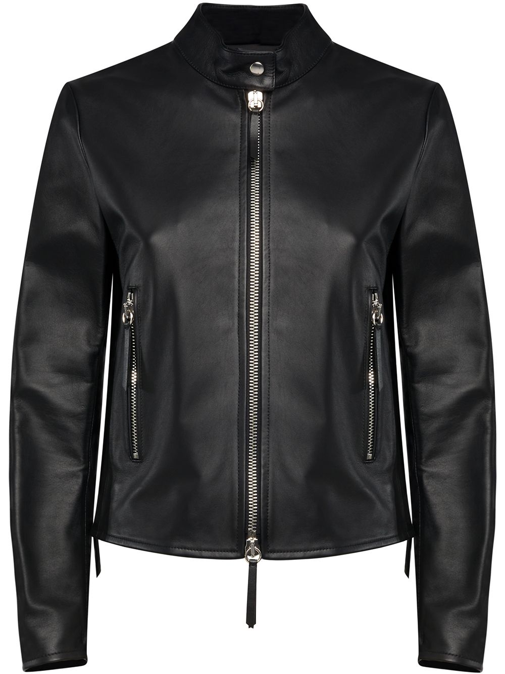 Giuseppe Zanotti Lederjacke mit Reißverschluss - Schwarz von Giuseppe Zanotti