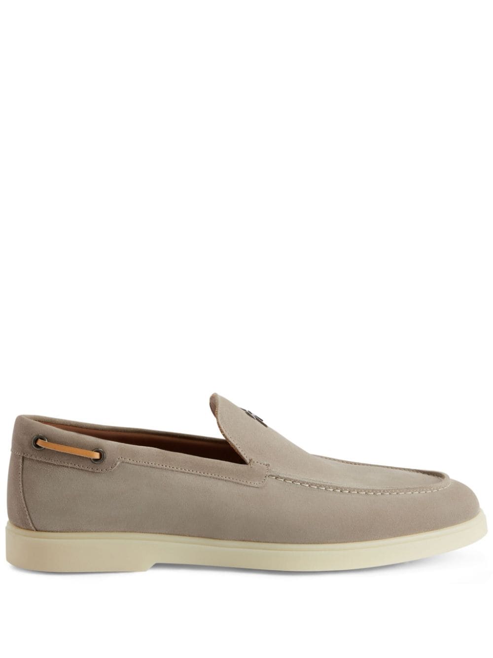 Giuseppe Zanotti Maui Loafer aus Wildleder mit Logo-Schild - Nude von Giuseppe Zanotti