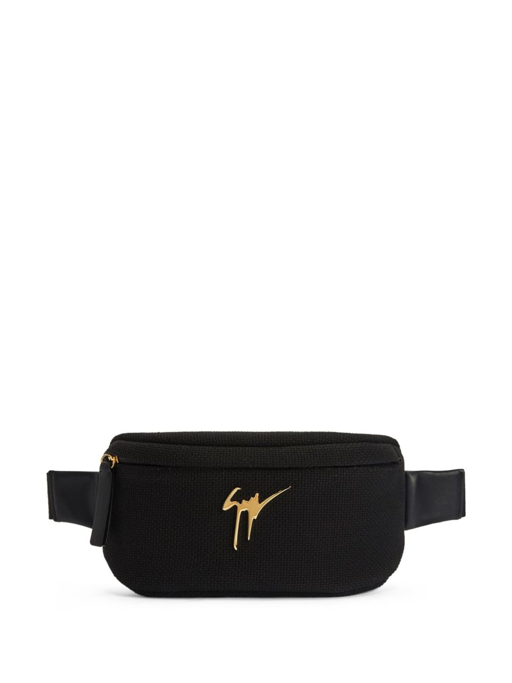 Giuseppe Zanotti Mirto Gürteltasche mit Logo-Schild - Schwarz von Giuseppe Zanotti