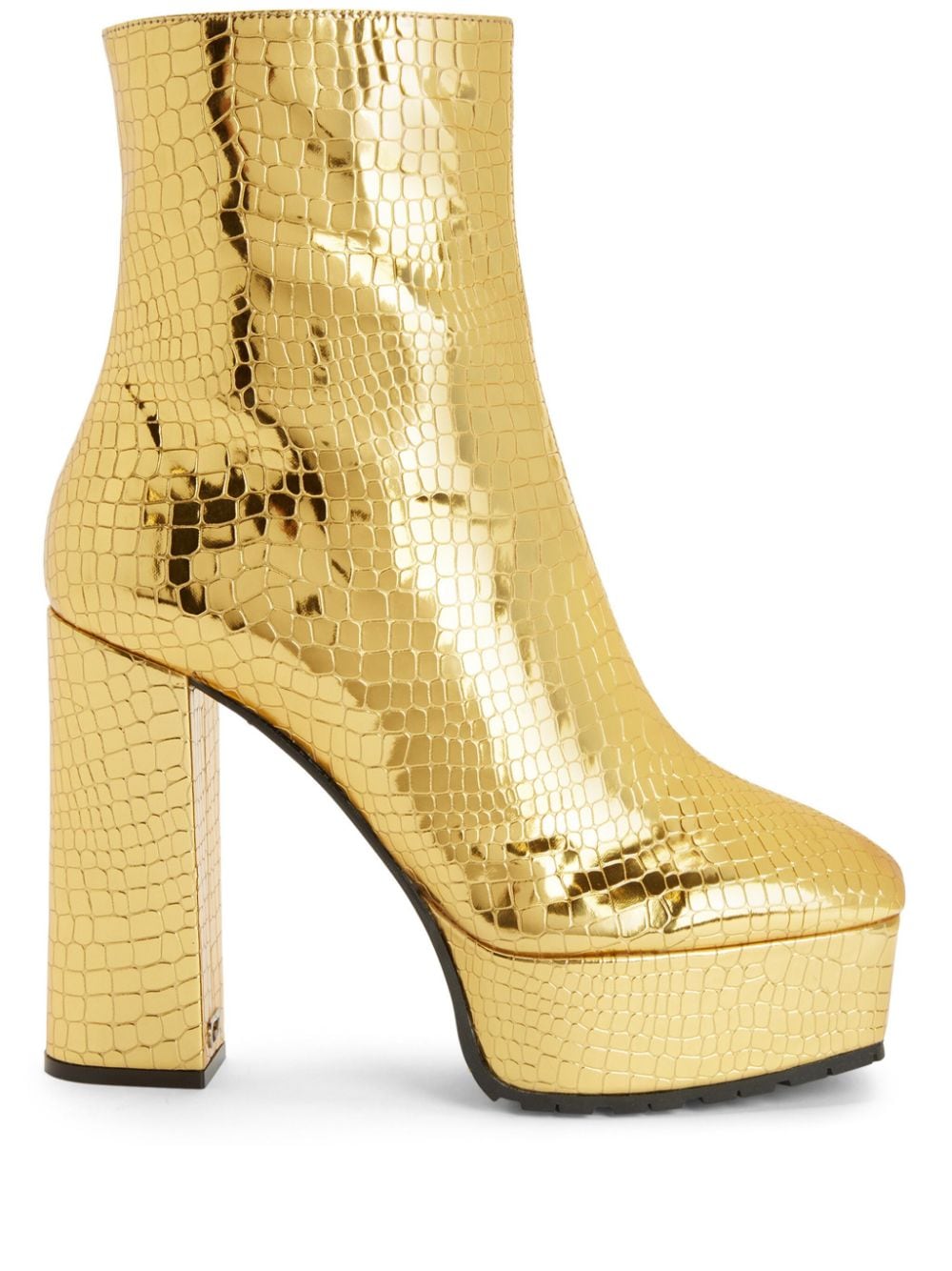 Giuseppe Zanotti Morgana Stiefeletten mit Kroko-Efekt 120mm - Gold von Giuseppe Zanotti