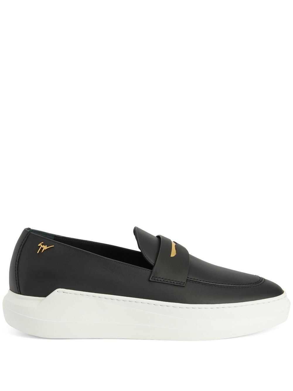 Giuseppe Zanotti New Conley Loafer mit Logo-Schild - Schwarz von Giuseppe Zanotti