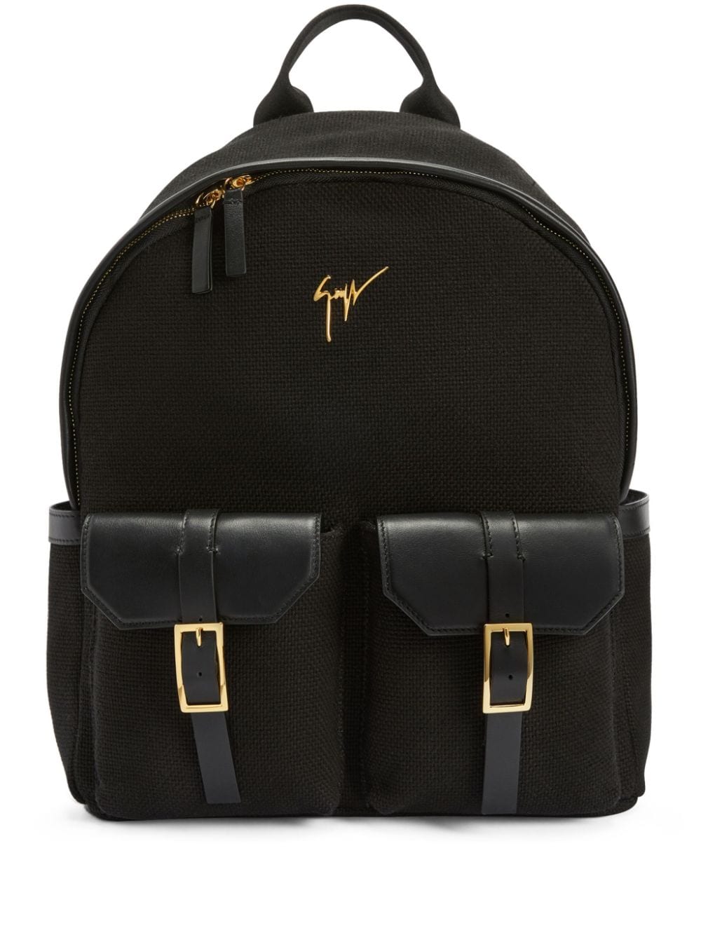 Giuseppe Zanotti Rucksack mit Logo-Schild - Schwarz von Giuseppe Zanotti