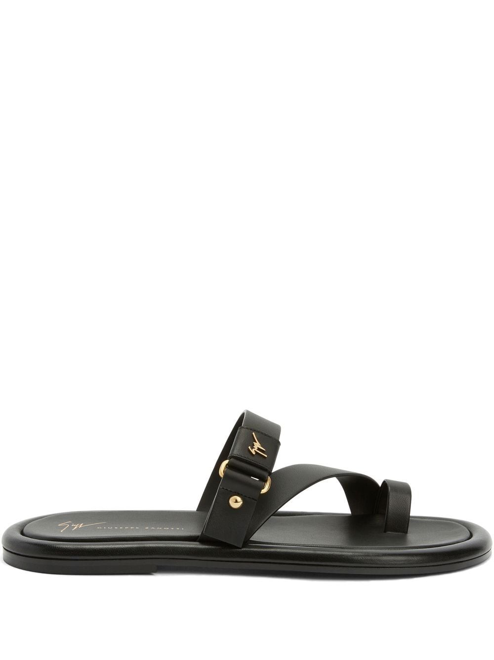 Giuseppe Zanotti Sandalen mit Logo-Schild - Schwarz von Giuseppe Zanotti