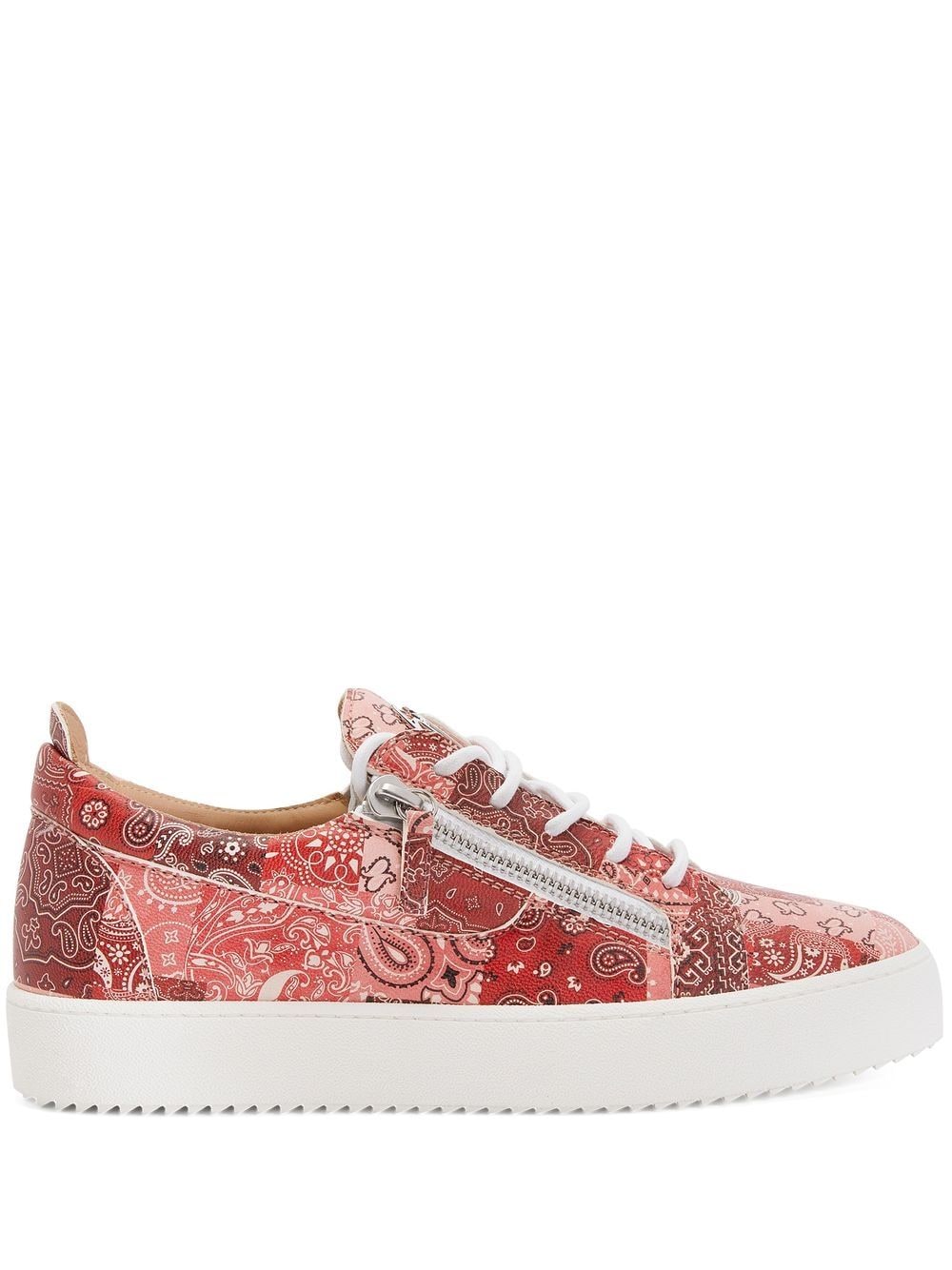 Giuseppe Zanotti Sneakers mit Bandana-Print - Rot von Giuseppe Zanotti