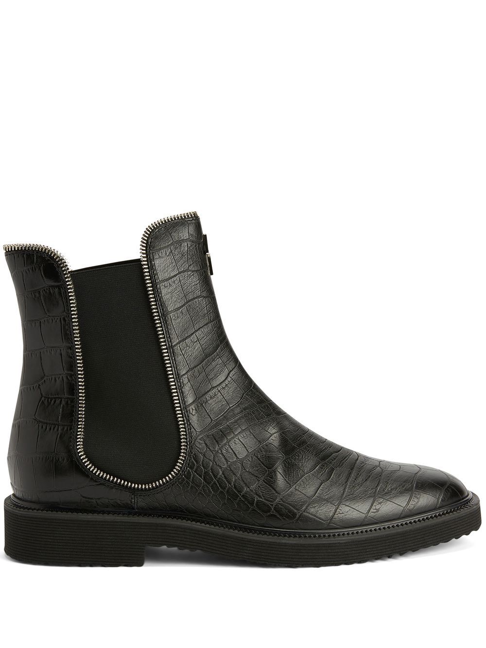 Giuseppe Zanotti Stiefel mit Kroko-Effekt - Schwarz von Giuseppe Zanotti