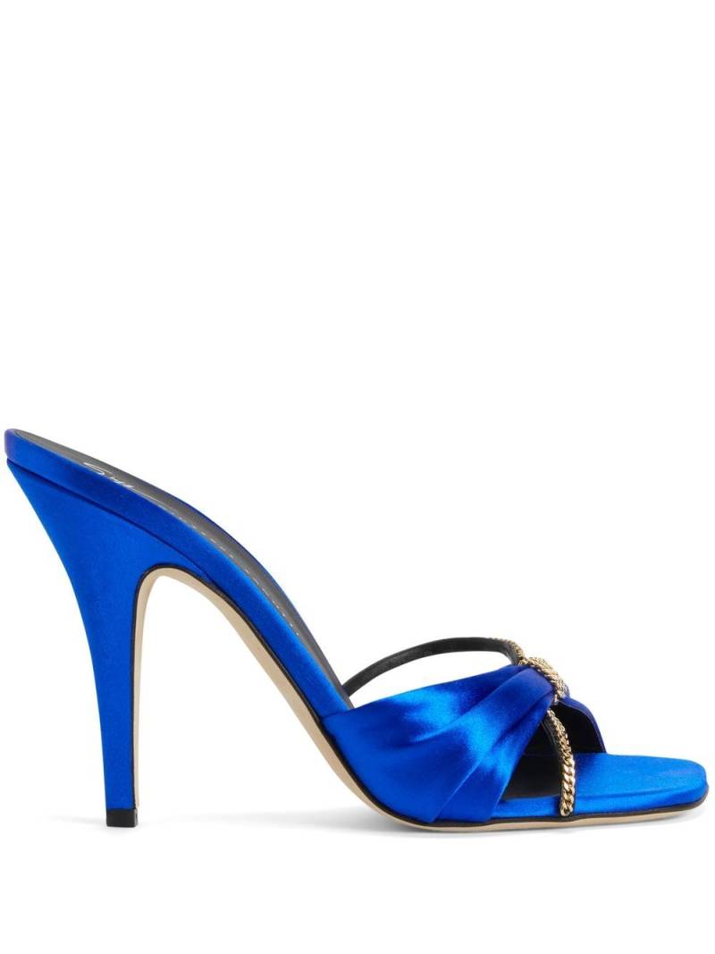 Giuseppe Zanotti Symonne Satin-Sandalen 105mm - Blau von Giuseppe Zanotti