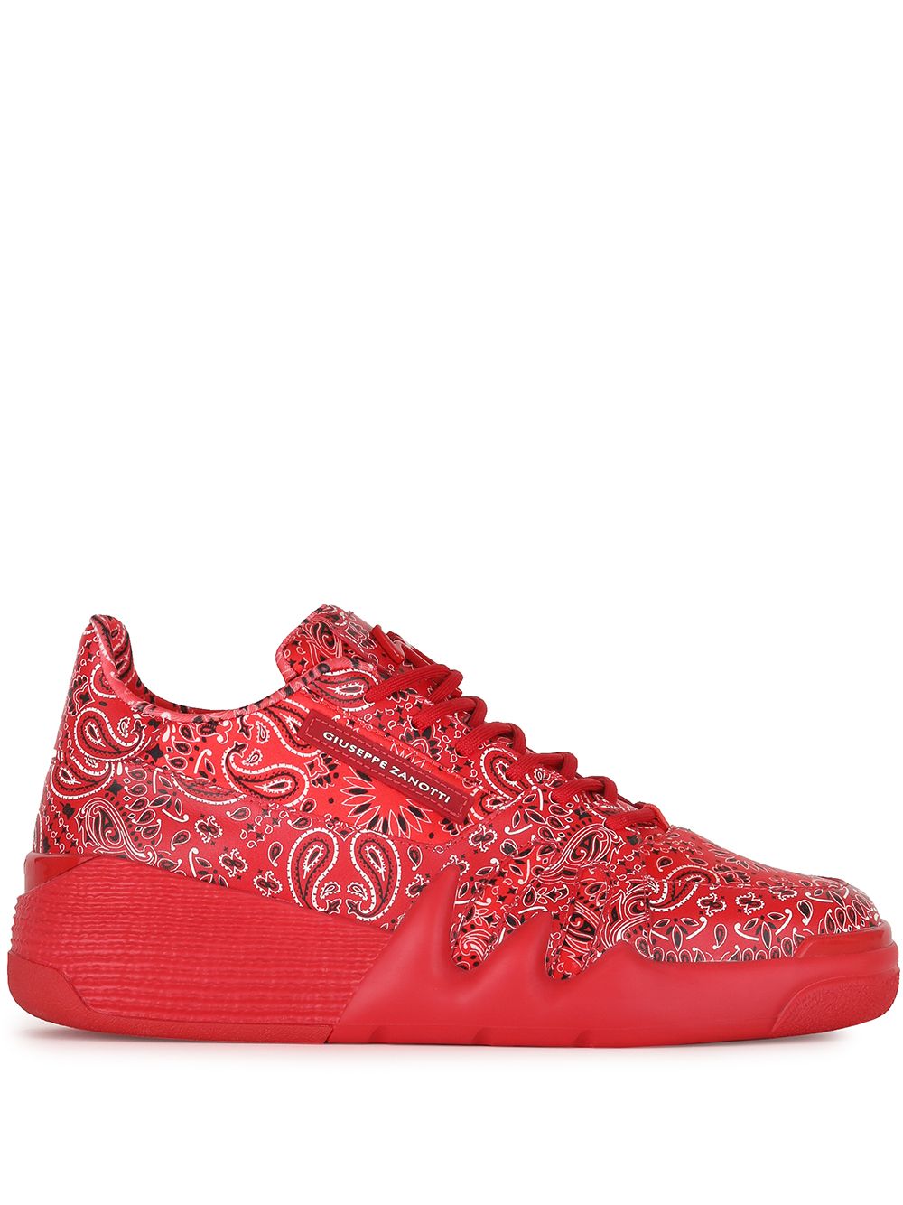 Giuseppe Zanotti Talon Sneakers mit Bandana-Print - Rot von Giuseppe Zanotti