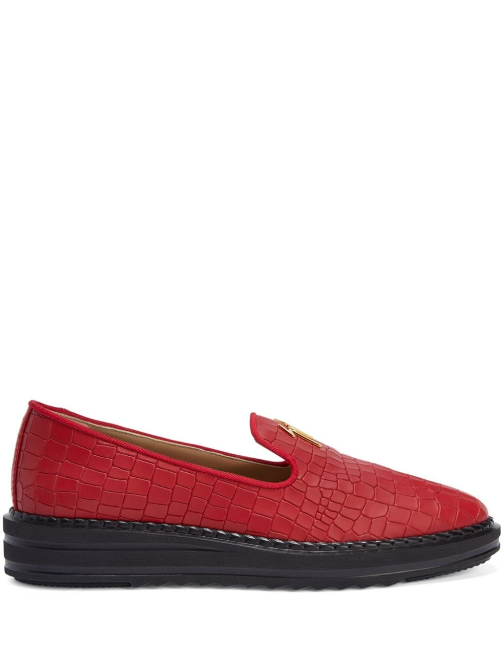 Giuseppe Zanotti Loafer mit Logo - Rot von Giuseppe Zanotti