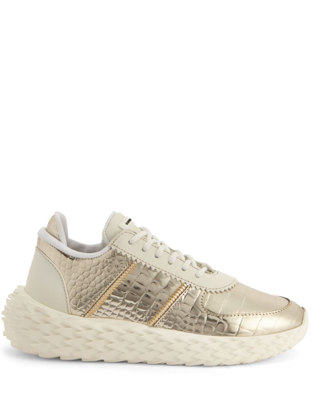 Giuseppe Zanotti Urchin Sneakers mit Kroko-Prägung - Gold von Giuseppe Zanotti