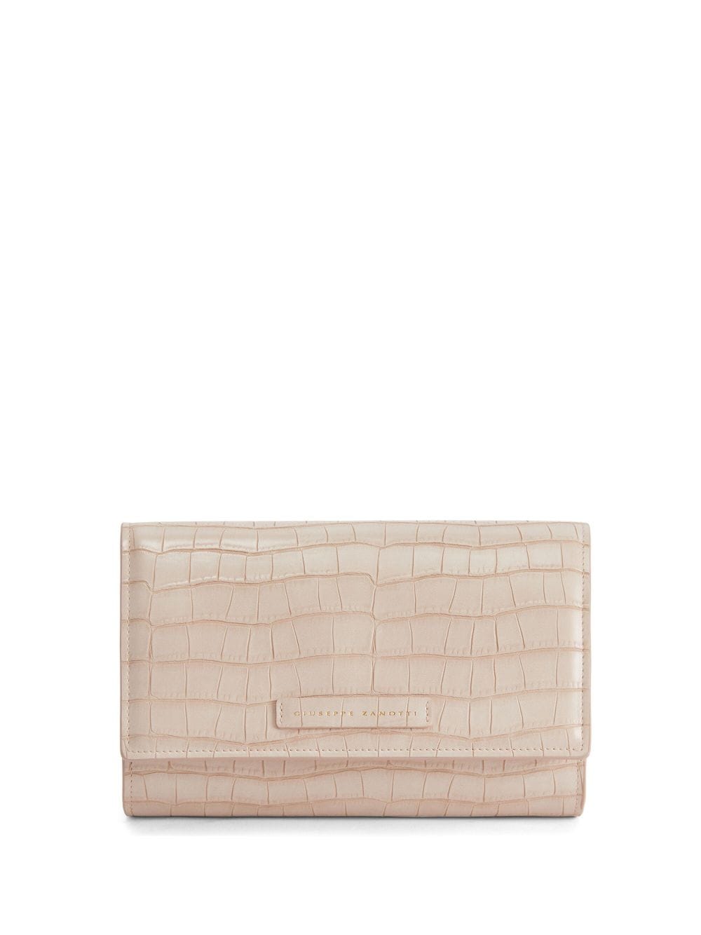 Giuseppe Zanotti Wendy Clutch mit Kroko-Effekt - Rosa von Giuseppe Zanotti