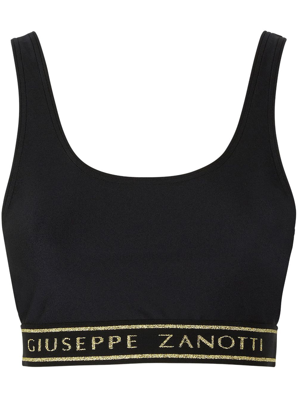 Giuseppe Zanotti Top mit Logo-Bund - Schwarz von Giuseppe Zanotti