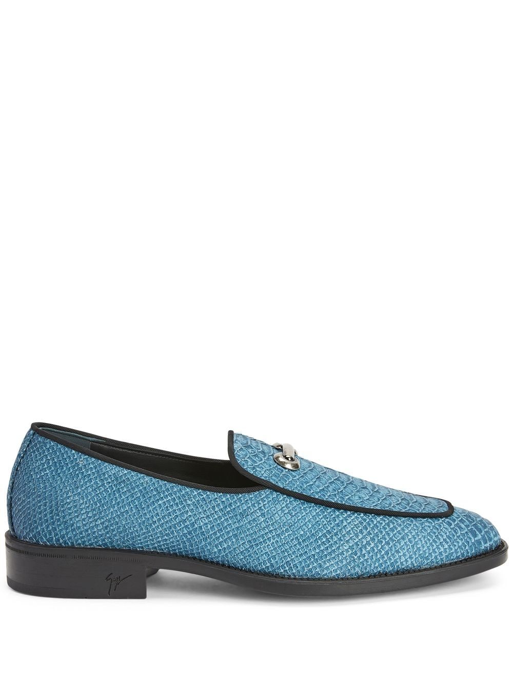 Giuseppe Zanotti Loafer mit Schlangen-Effekt - Blau von Giuseppe Zanotti