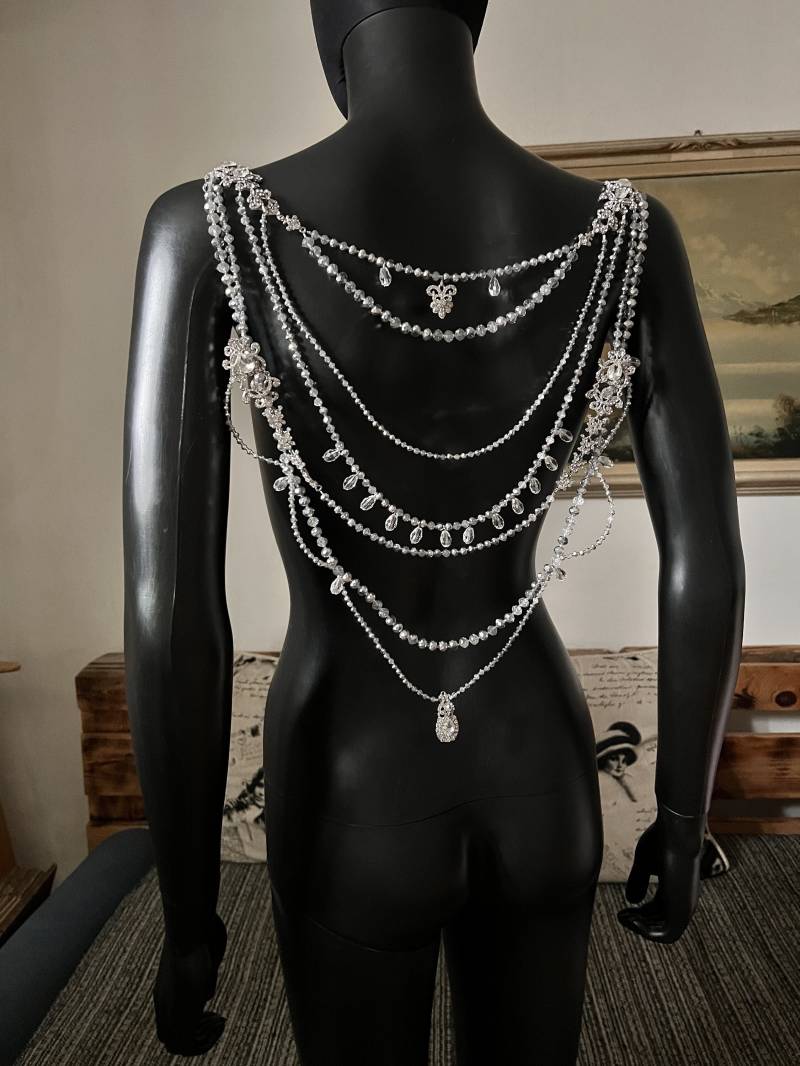 Braut Hintergrund Halskette ~ Hochzeit Schulter Körper Rücken Schmuck von GivaMyJewerly