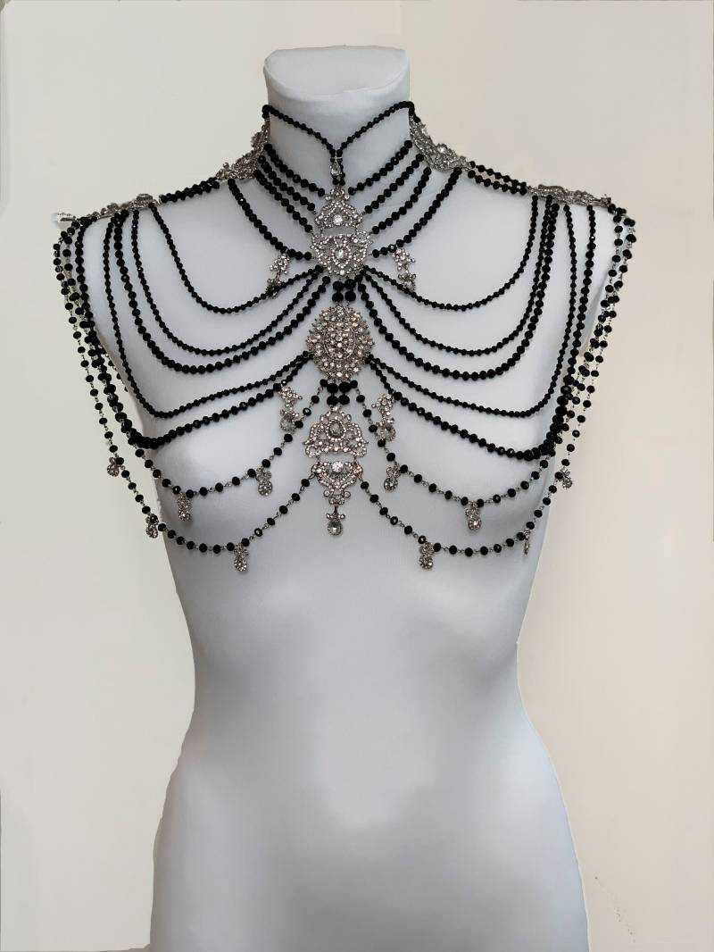 Schulter Halskette ~ Hochzeit Körperschmuck Hintergrund Braut Rücken Schmuck Körper Kette von GivaMyJewerly