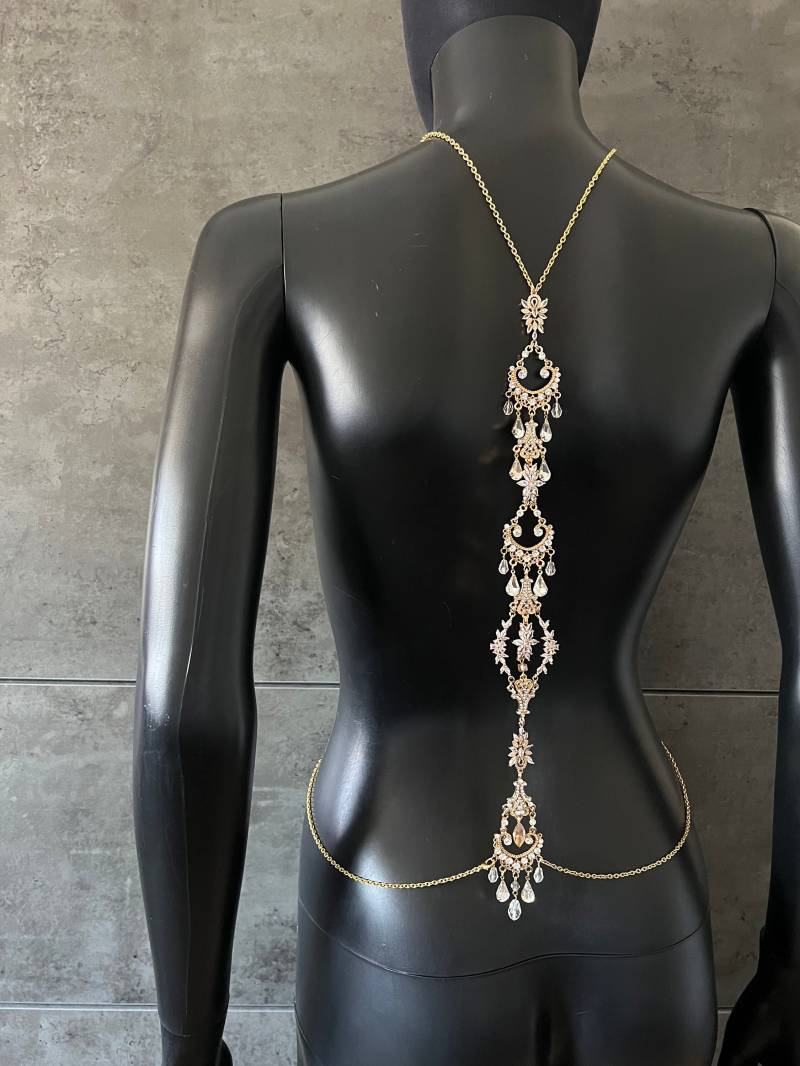 Schulter Kette~Schulter Schmuck~Hochzeit Schulter~Körper Halskette ~Gold Kette Halskette~Braut Accessoires von GivaMyJewerly