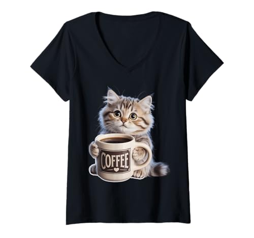 Damen Gib Mir den Kaffee und niemand Wird verletzt T-Shirt mit V-Ausschnitt Damen Gib Mir den Kaffee und niemand Wird verletzt T-Shirt mit V-Ausschnitt von Give me the coffee and no one gets hurt