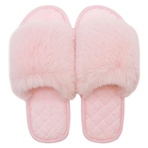 Damen Hausschuhe Memory Foam Fuzzy Home Haus Indoor Outdoor, rose, 42/43 EU Damen Hausschuhe Memory Foam Fuzzy Home Haus Indoor Outdoor, rose, 42/43 EU von GiveYouWings