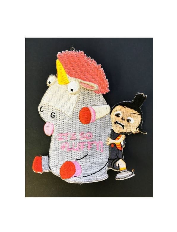 Aufnäher Patch Von Agnes Mit Einhorn | It's So Fluffy Ich Einfach Unverbesserlich - 8 X 10, 5 cm von GiveaWayShop
