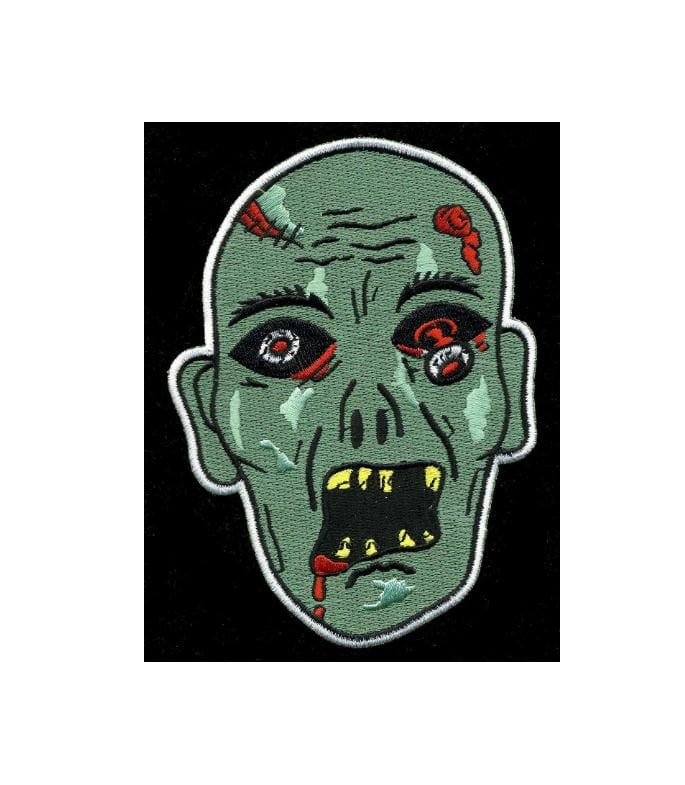 Gestickter Aufnäher Von Einem Zombie | Z.b. Für Halloween - 9, 5 X 13 cm von GiveaWayShop