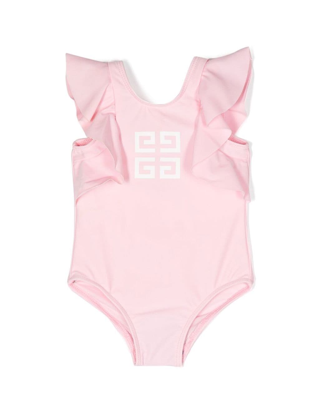 Givenchy Kids 4G Badeanzug mit Rüschen - Rosa von Givenchy Kids