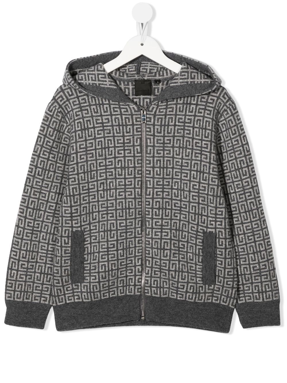 Givenchy Kids 4G Cardigan mit Kapuze - Grau von Givenchy Kids