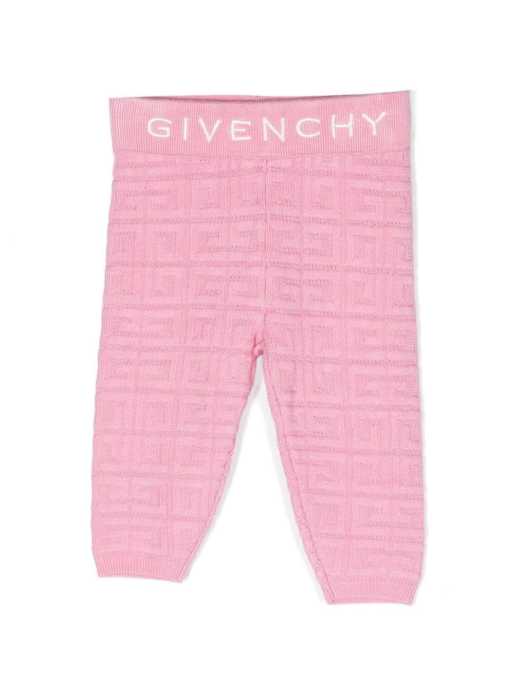 Givenchy Kids 4G Jacquard-Leggings - Rosa von Givenchy Kids