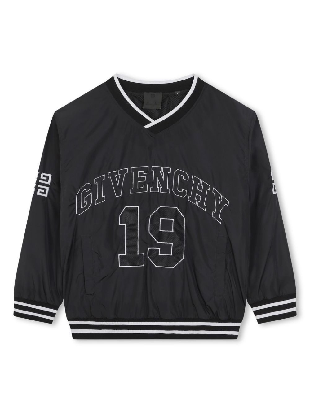 Givenchy Kids Besticktes Sweatshirt mit V-Ausschnitt - Schwarz von Givenchy Kids