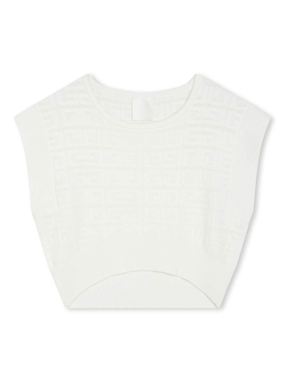 Givenchy Kids Cropped-Top mit 4G-Jacquardmuster - Weiß von Givenchy Kids