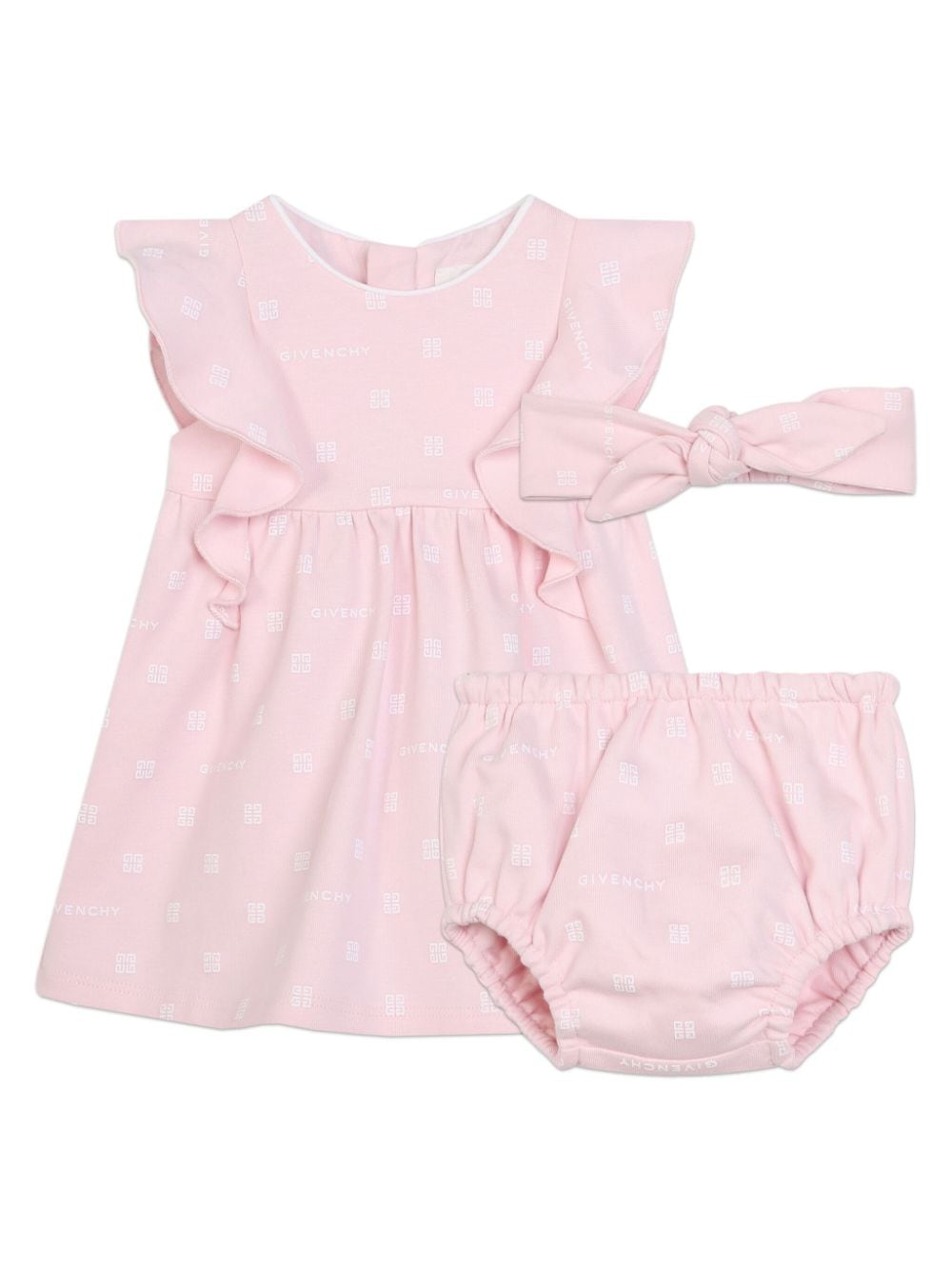 Givenchy Kids Dreiteiliges Kleid-Set mit 4G-Print - Rosa von Givenchy Kids