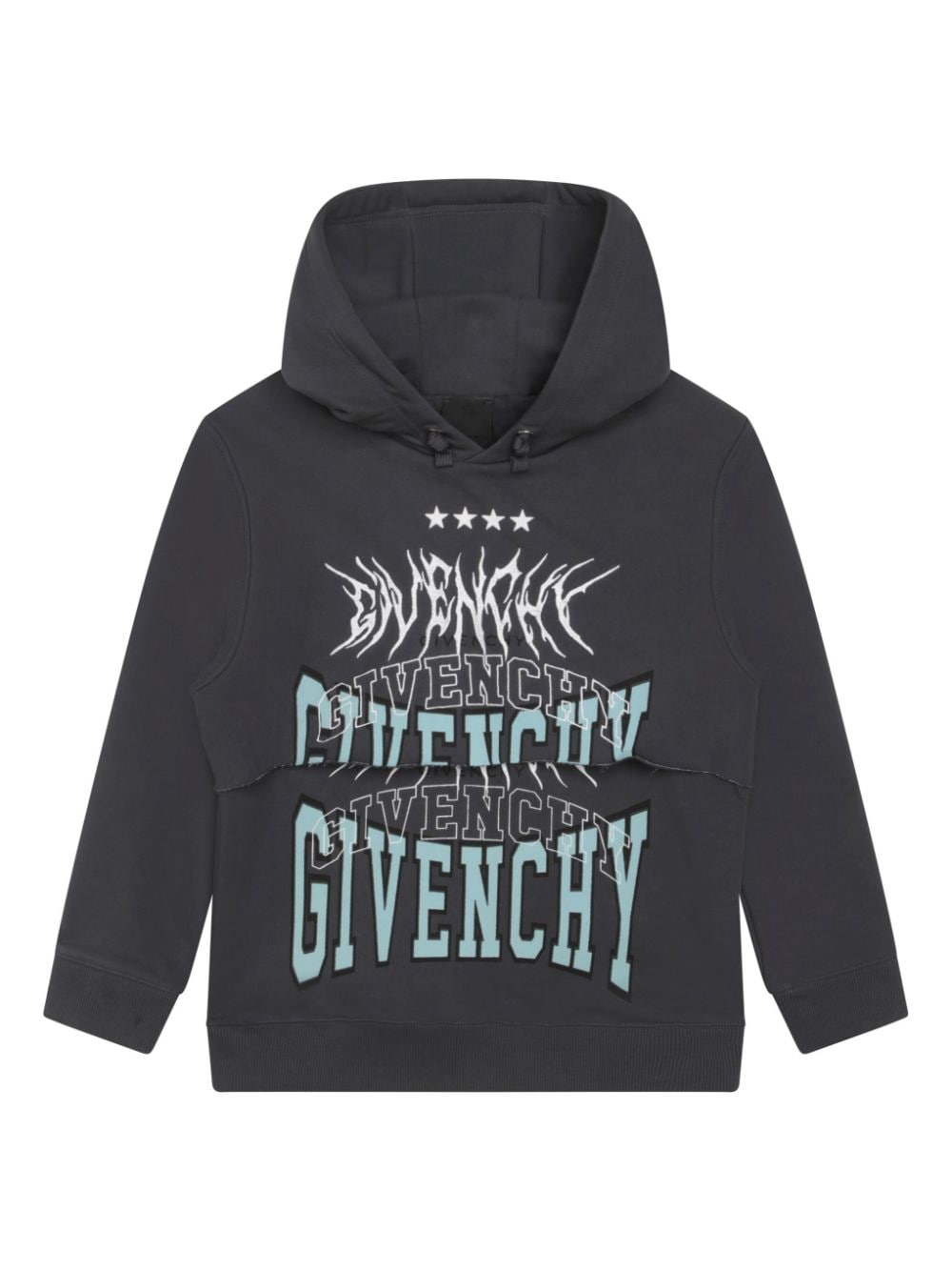 Givenchy Kids Hoodie mit Logo-Stickerei - Grau von Givenchy Kids