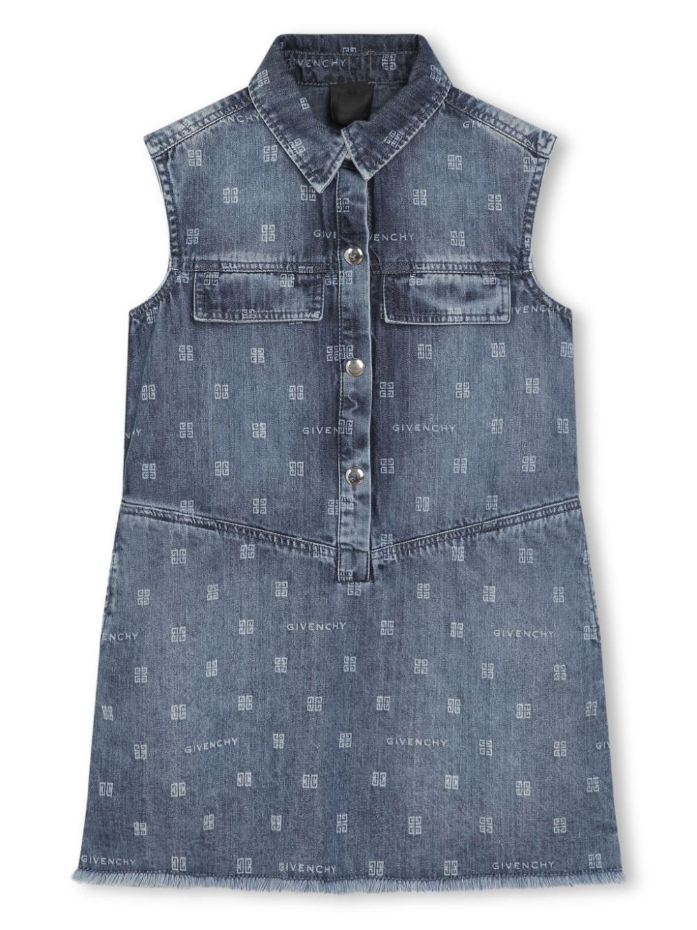 Givenchy Kids Jeanskleid mit 4G-Muster - Blau von Givenchy Kids