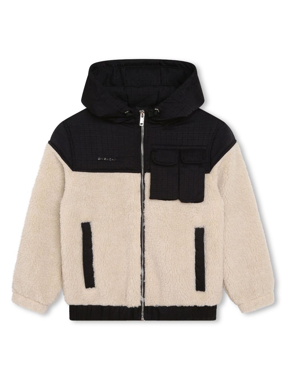 Givenchy Kids Kapuzenjacke mit Kontrasteinsätzen - Nude von Givenchy Kids