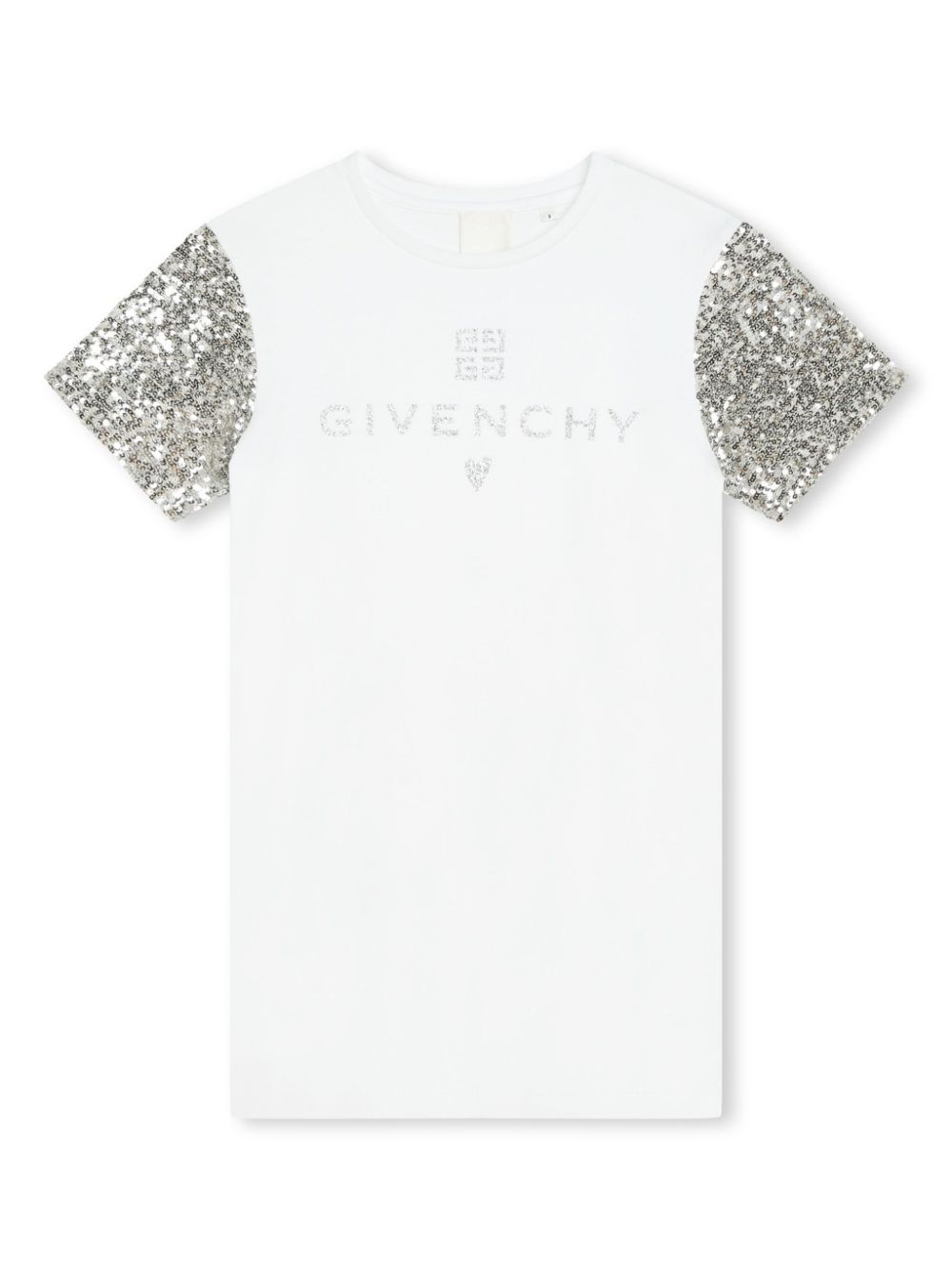 Givenchy Kids Paillettenverziertes Kleid mit 4G-Logo - Weiß von Givenchy Kids