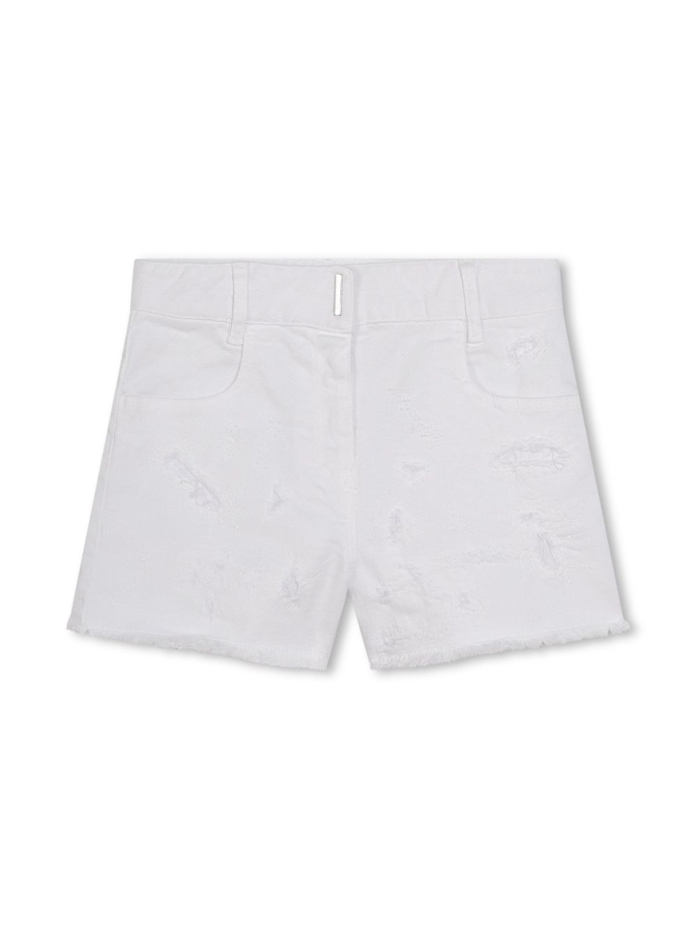 Givenchy Kids Shorts im Distressed-Look mit 4G-Schild - Weiß von Givenchy Kids