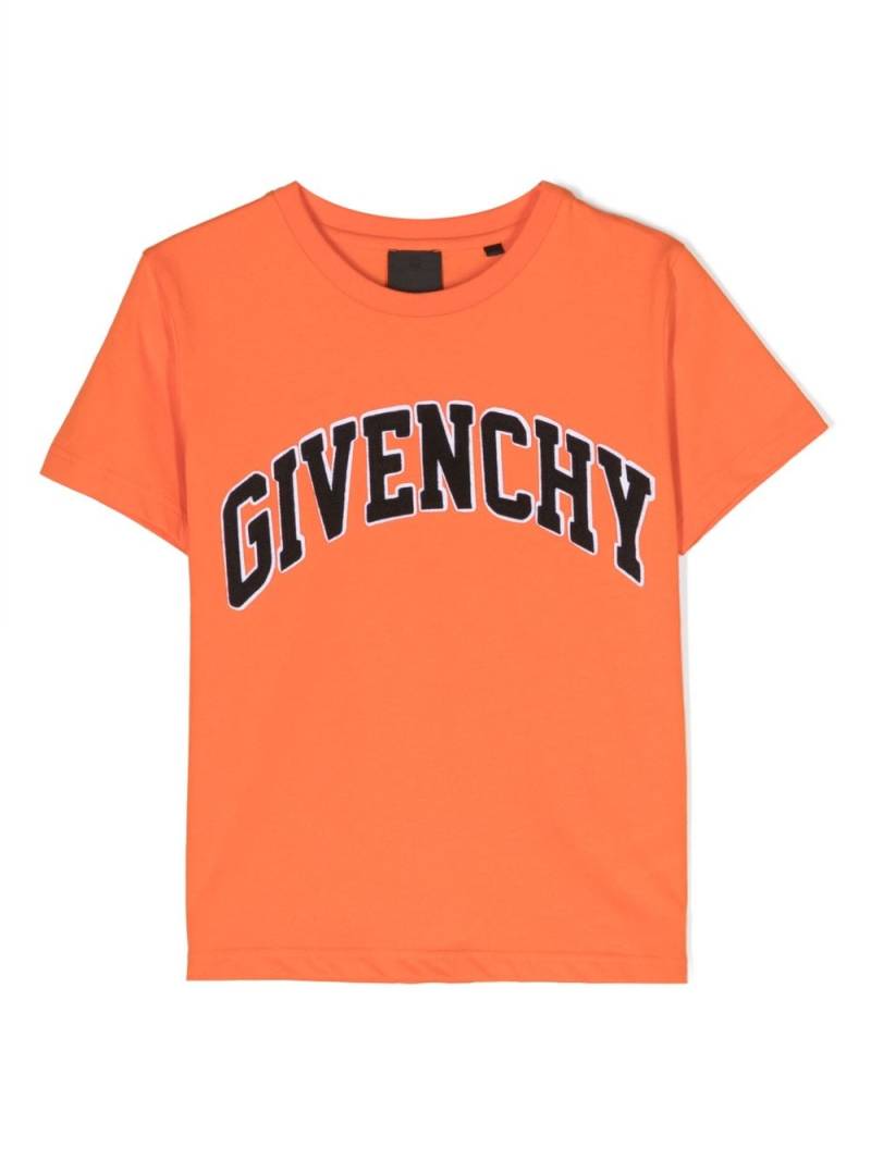 Givenchy Kids T-Shirt mit Logo-Applikation - Orange von Givenchy Kids