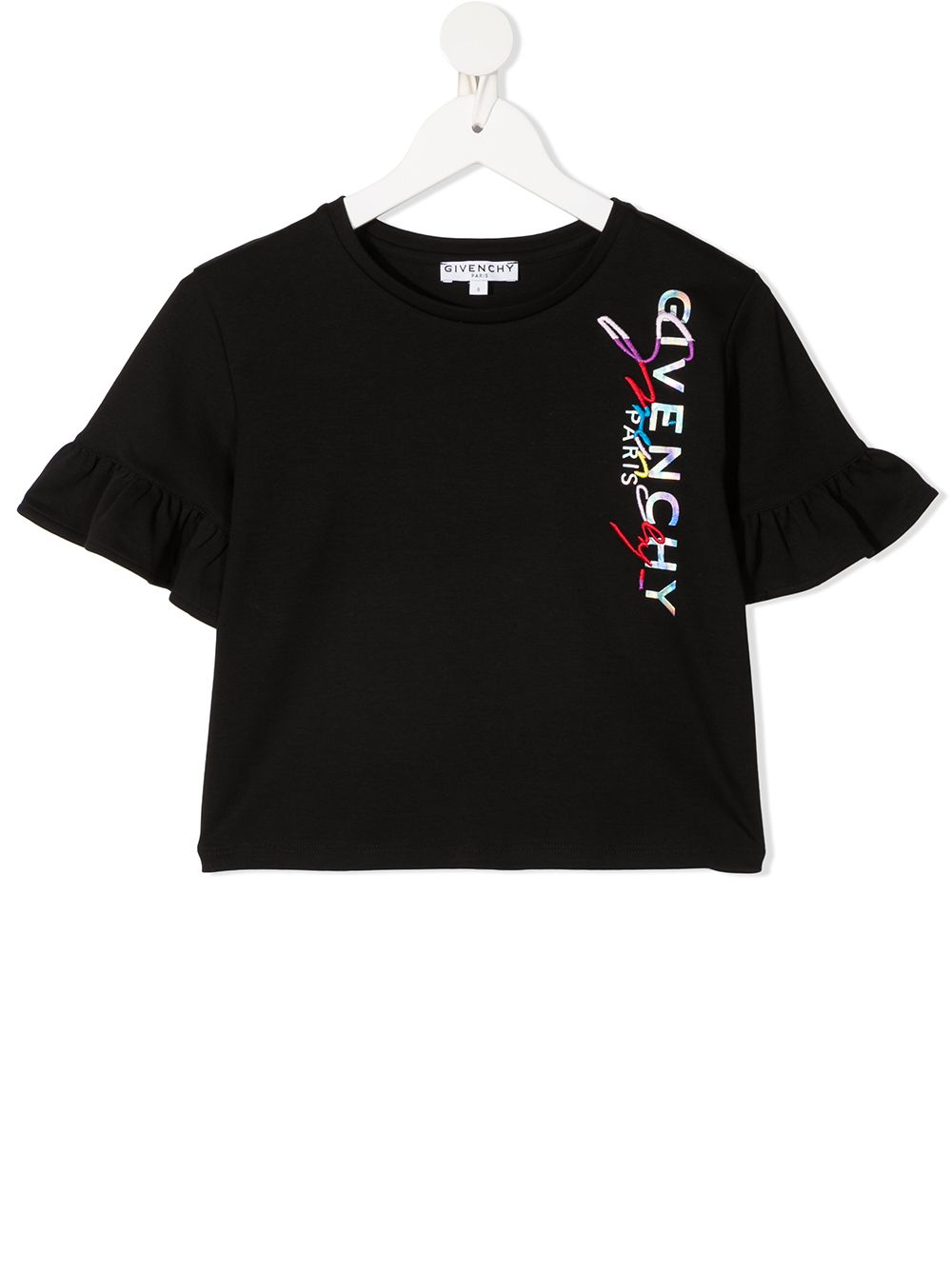 Givenchy Kids T-Shirt mit gerüschten Ärmeln - Schwarz von Givenchy Kids