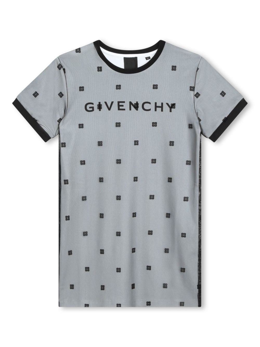 Givenchy Kids T-Shirtkleid mit Logo-Mesh - Schwarz von Givenchy Kids